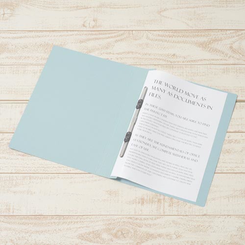 フラットファイルA4縦 厚とじ ロイヤルブルー