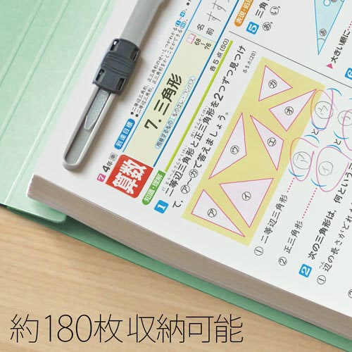 フラットファイルA4E縦罫線タイプ ブルー