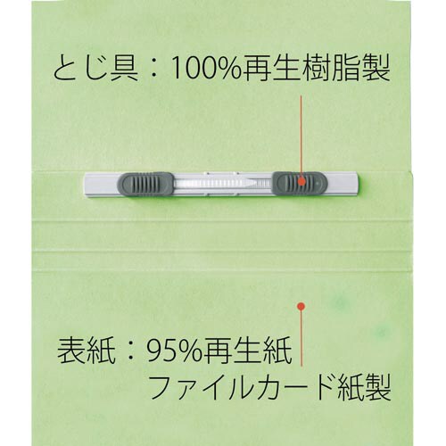 フラットファイルB5E縦罫線タイプ グリーン