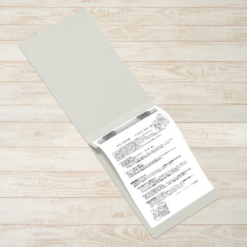 フラットファイルA5E縦罫線タイプ グレー