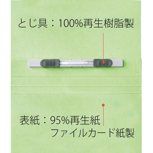 フラットファイルB6E縦罫線タイプ グリーン