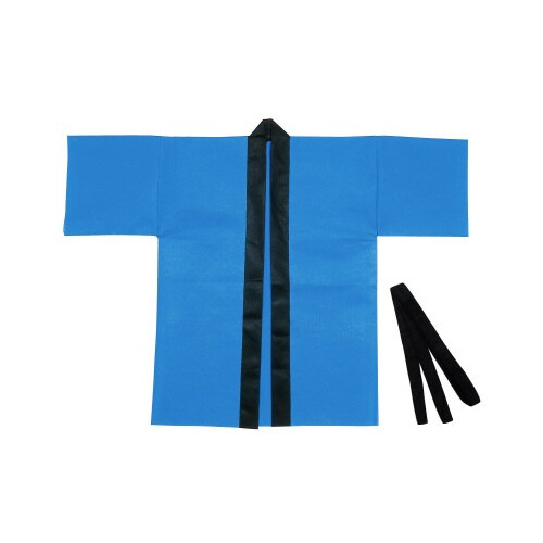 カラー不織布ハッピ 大人用 L 青