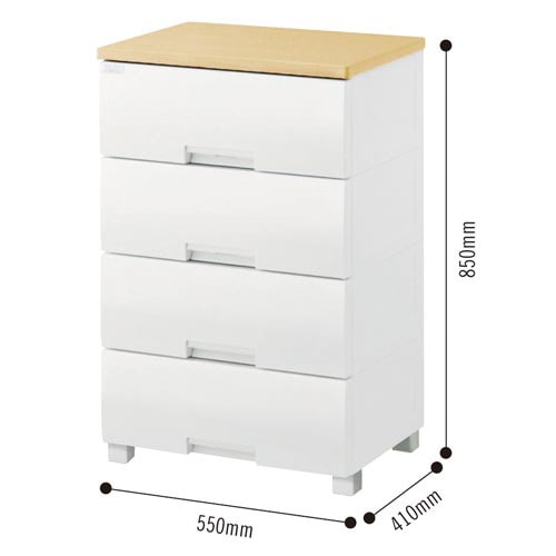 フィッツプラス 幅55×高さ85cm メープル4段