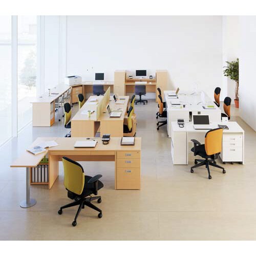 B木製デスク 幅800 ホワイト