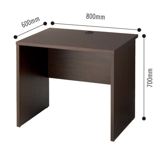 B木製デスク 幅800 ダークブラウン