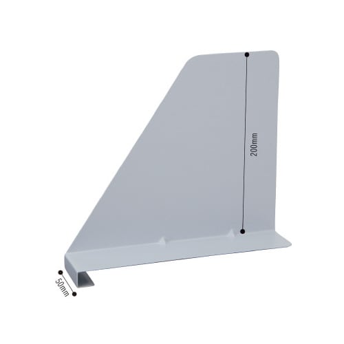 ブックエンド(棚板15mm厚用)スカイブルー5枚入