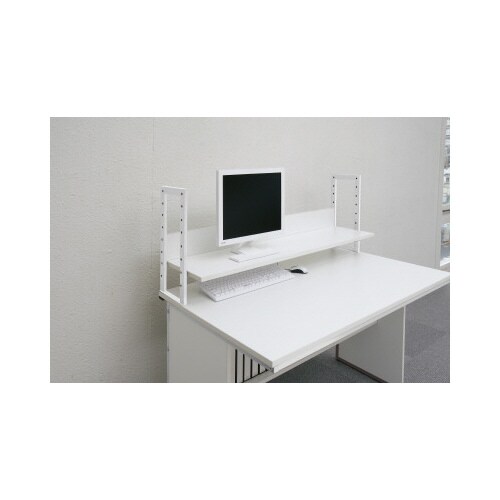 ワーキングデスク上置棚幅1200用ホワイト
