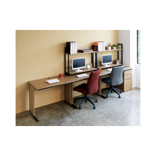 ワーキングデスク上置棚幅1200用ウォルナット