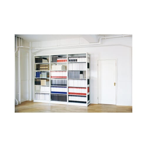 スチール複柱書架A4ホワイト用移動仕切板5枚セット