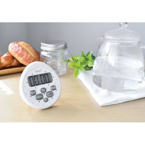 時計付防水タイマー ホワイト 3個