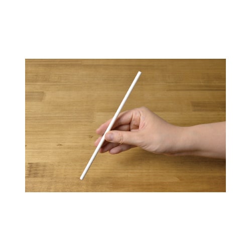 ペーパーストロー 袋入り 白 500本