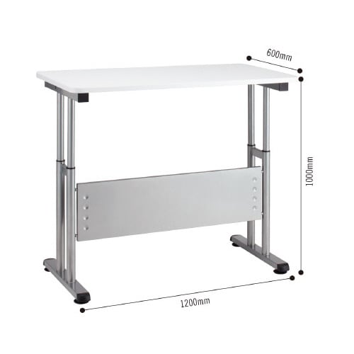 昇降テーブル 幅1200ホワイト