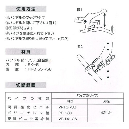 GT エンビパイプカッター GVP−42