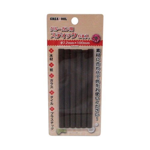 GT グルーガン用スティック6本 茶