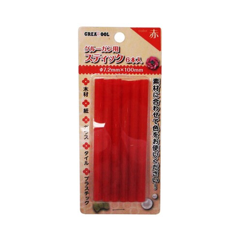 GT グルーガン用スティック6本 赤