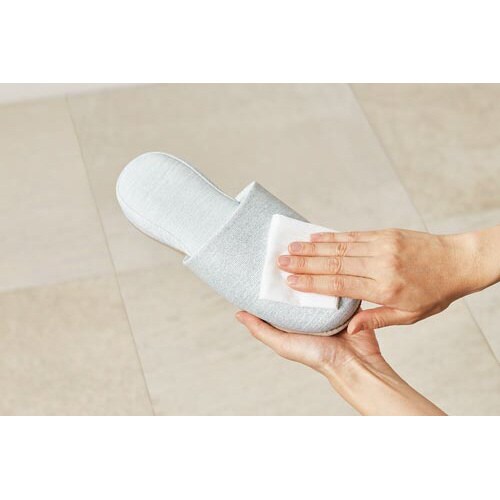 拭くだけお手入れのビニールスリッパ ブルー 10足