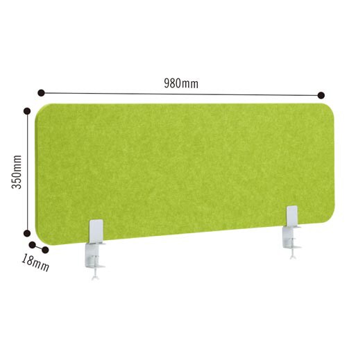 フェルトデスクトップパネル 幅1000用 抹茶G