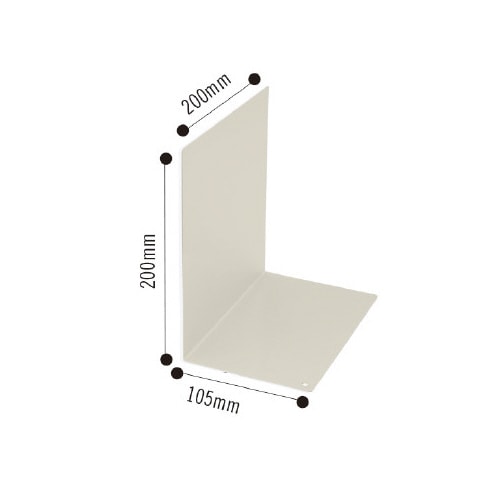 重量物対応ファイルワゴン用ブックエンド ホワイト