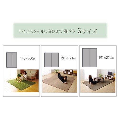 Fソリッド Dブラウン 191×250cm