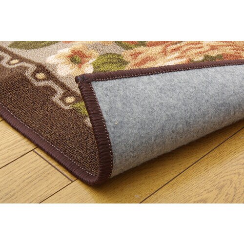 撥水キャンベル ラグ ブラウン 江戸間4.5畳