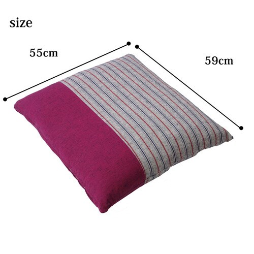 筑後 座布団 ブラウン 55×59cm2P