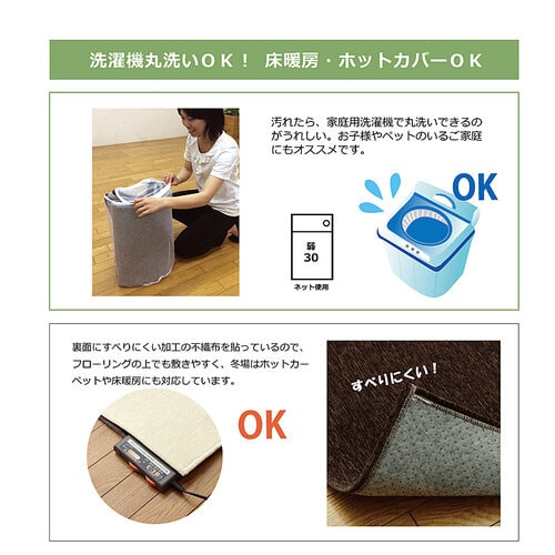 モデルノ ラグ ブルー 185×185cm