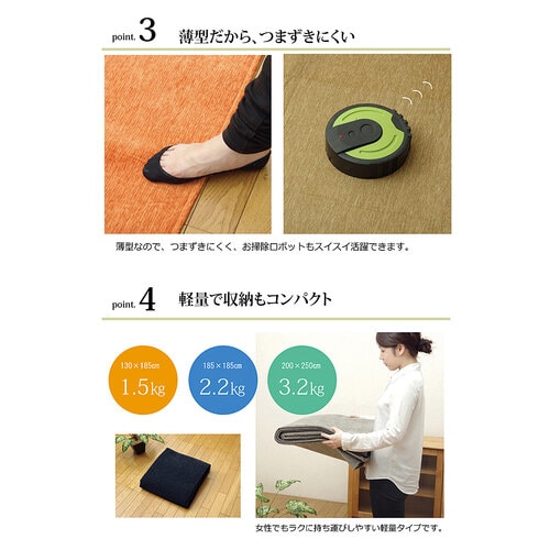 モデルノ ラグ オレンジ 130×185cm