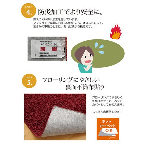 シャンゼリゼ ラグ アイボリー 190×240cm