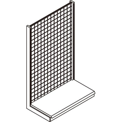 YF什器(メッシュ)片面1連 H1650D400