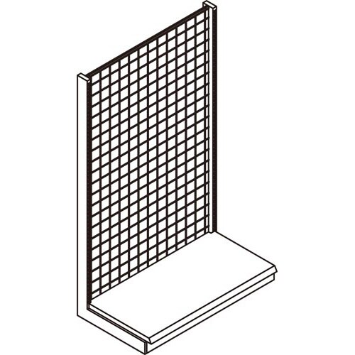 YF什器(メッシュ)片面増連 H1650D400