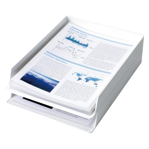 デスクトレー A4 ホワイト×2