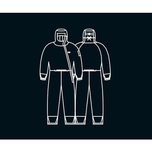 マスク・フード一体型クリーンスーツ8550/A_L