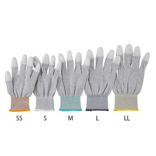 アズピュアESDクール手袋 L指先コート