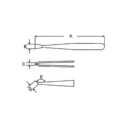 プラスチックピンセットIDー702ACF