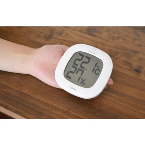 デジタル温湿度計 ルミール ホワイト