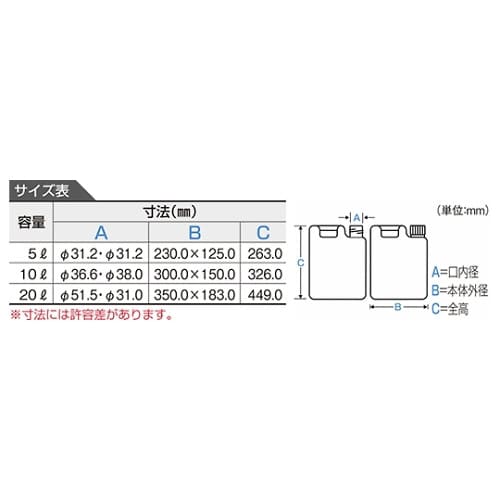 平角缶(2ケロ) A20L ノズル付