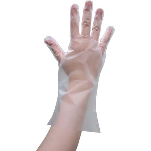 ポリエチグローブeco外エンボスLクリア