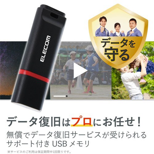USBメモリー/データ復旧/32GB/ブラック