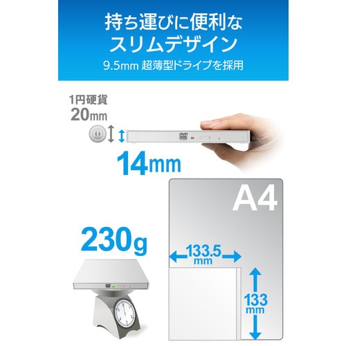 DVDドライブ ホワイト