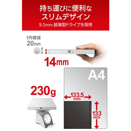 DVDドライブ オールインワンソフト付 ホワイト