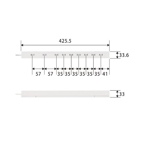 10個口タップ/2P/3m/磁石付き/ホワイト