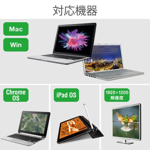 TypeC変換アダプタ VGA PD対応