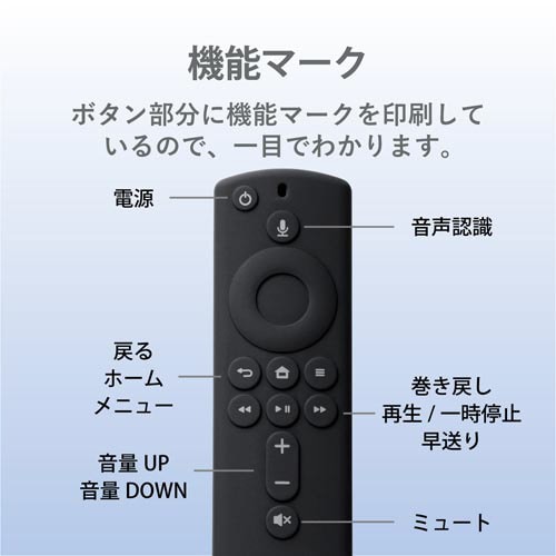 FireTVStick4Kリモコンカバー/ブラック