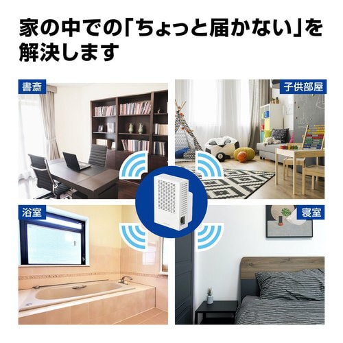 無線LAN中継器 11ac 867+300 白