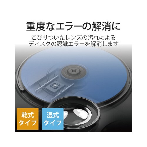 レンズクリーナー/ブルーレイ/乾式/湿式/2枚組