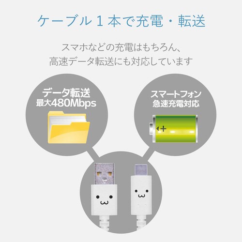 TypeCケーブル A−C 1.2m ホワイト
