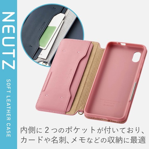 Galaxy A21/手帳ケース/磁石付/ピンク