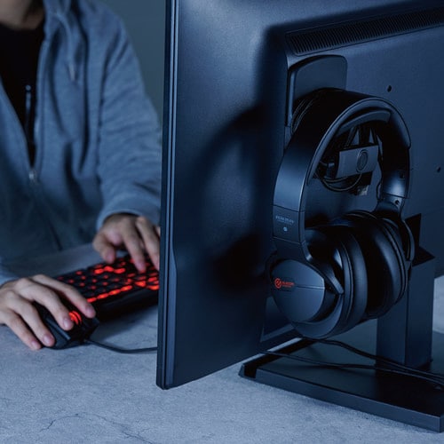 ヘッドホン用スタンド ハンガー型 ブラック