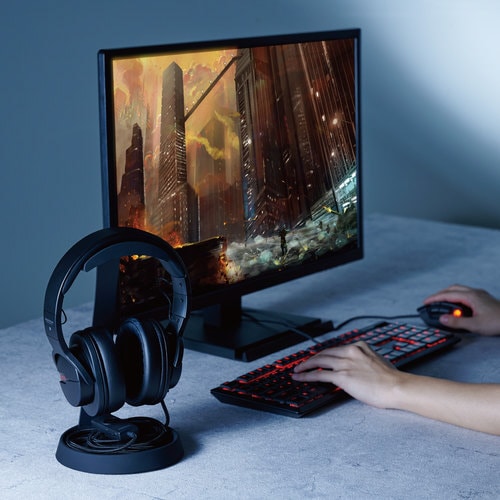 ヘッドホン用スタンド T字型 ブラック