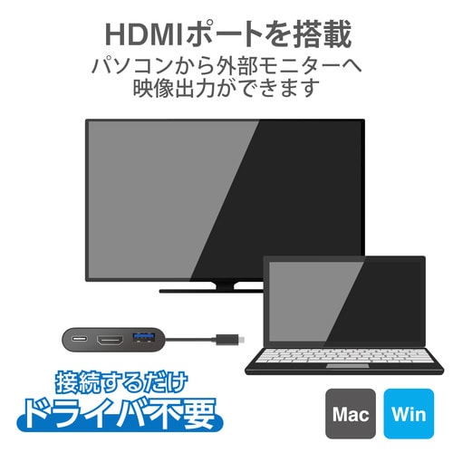 ドッキングステーション/HDMI/ブラック